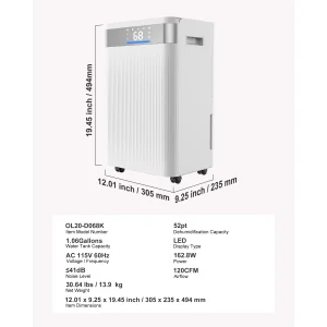 52Pints Dehumidifier - Thumbnail Image 2