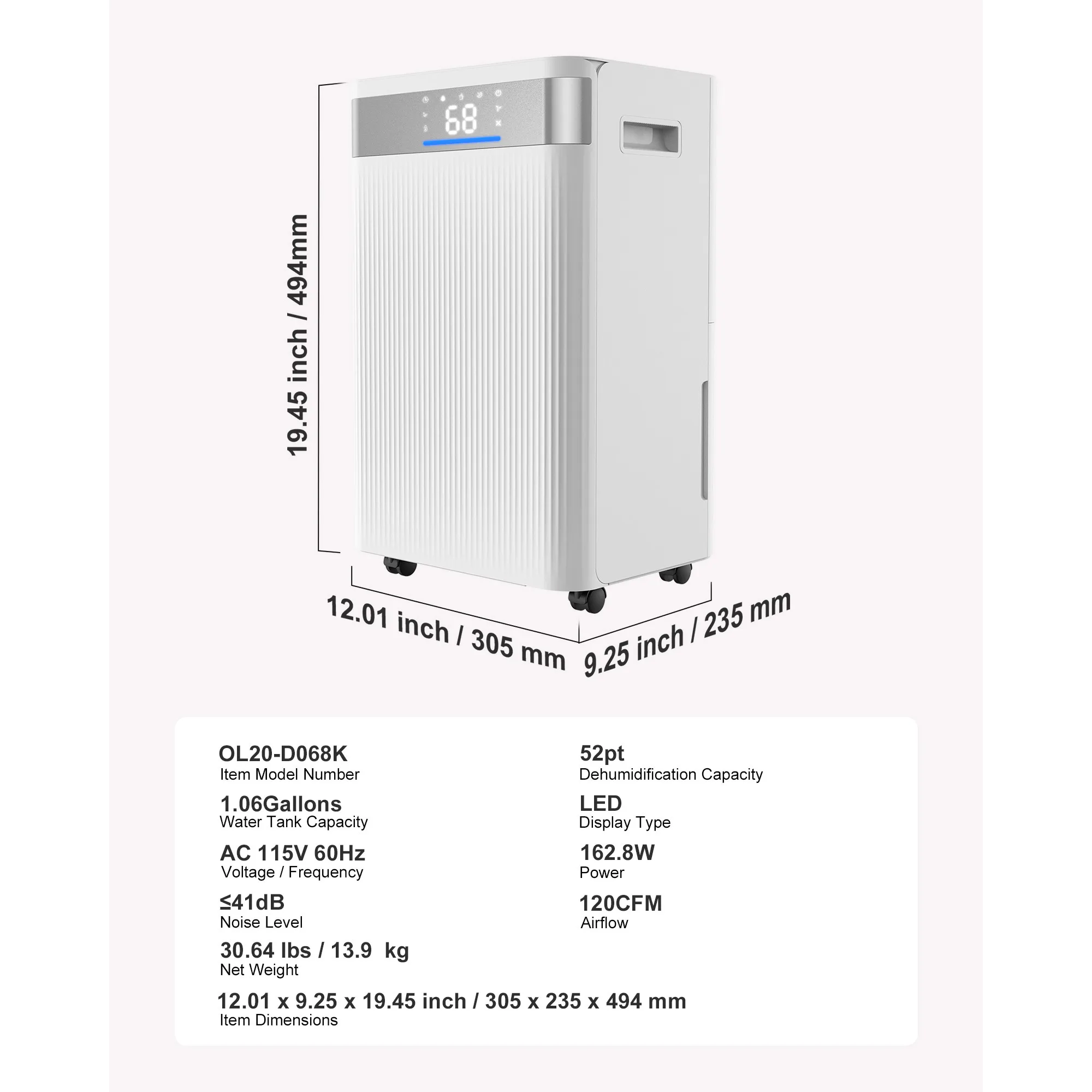 52Pints Dehumidifier - Image 2