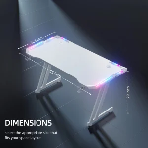 Gaming Desk with LED Lights - Thumbnail Image 10
