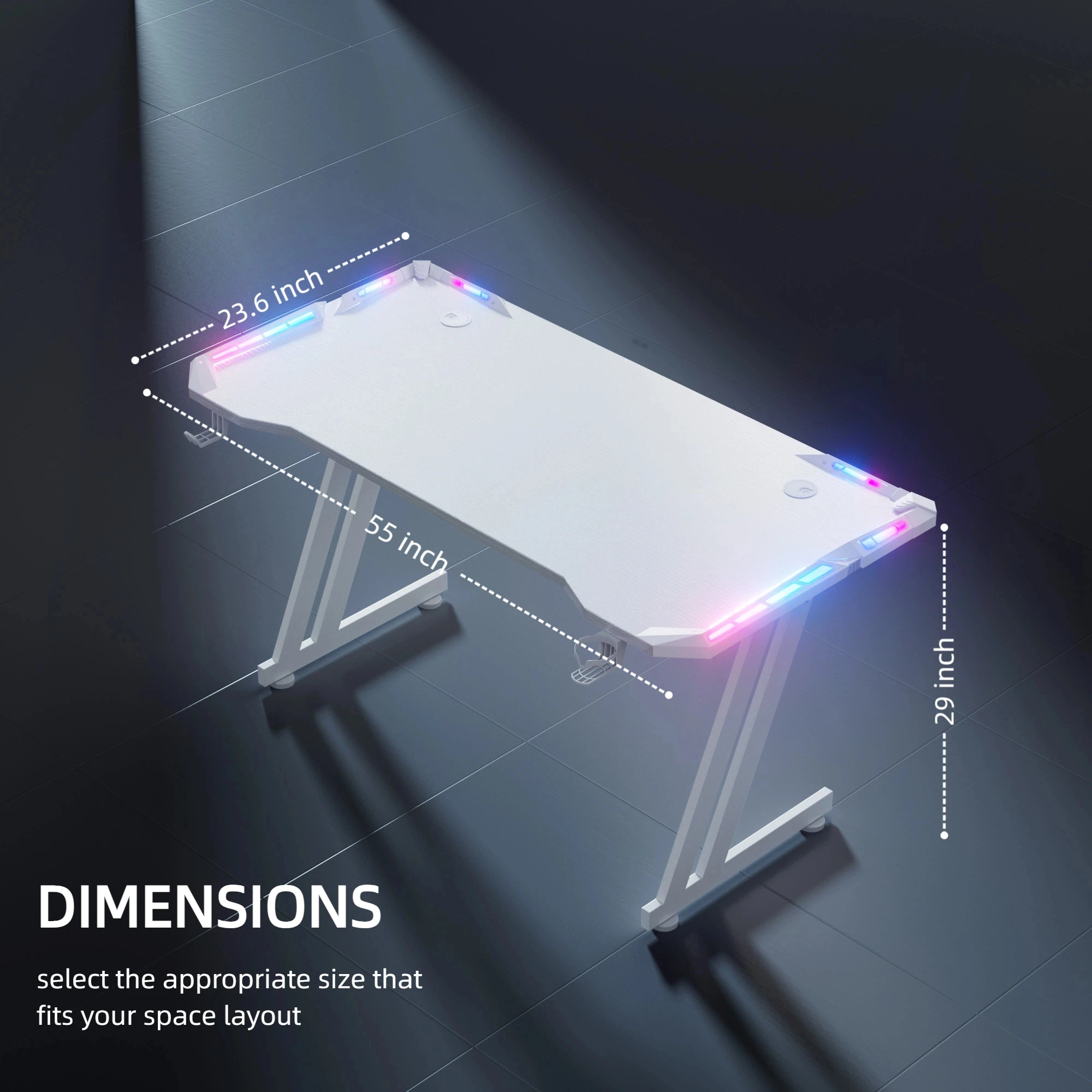 Gaming Desk with LED Lights - Image 10