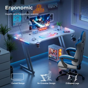 Gaming Desk with LED Lights - Thumbnail Image 6