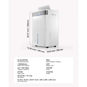52Pints Dehumidifier - Thumbnail Image 3