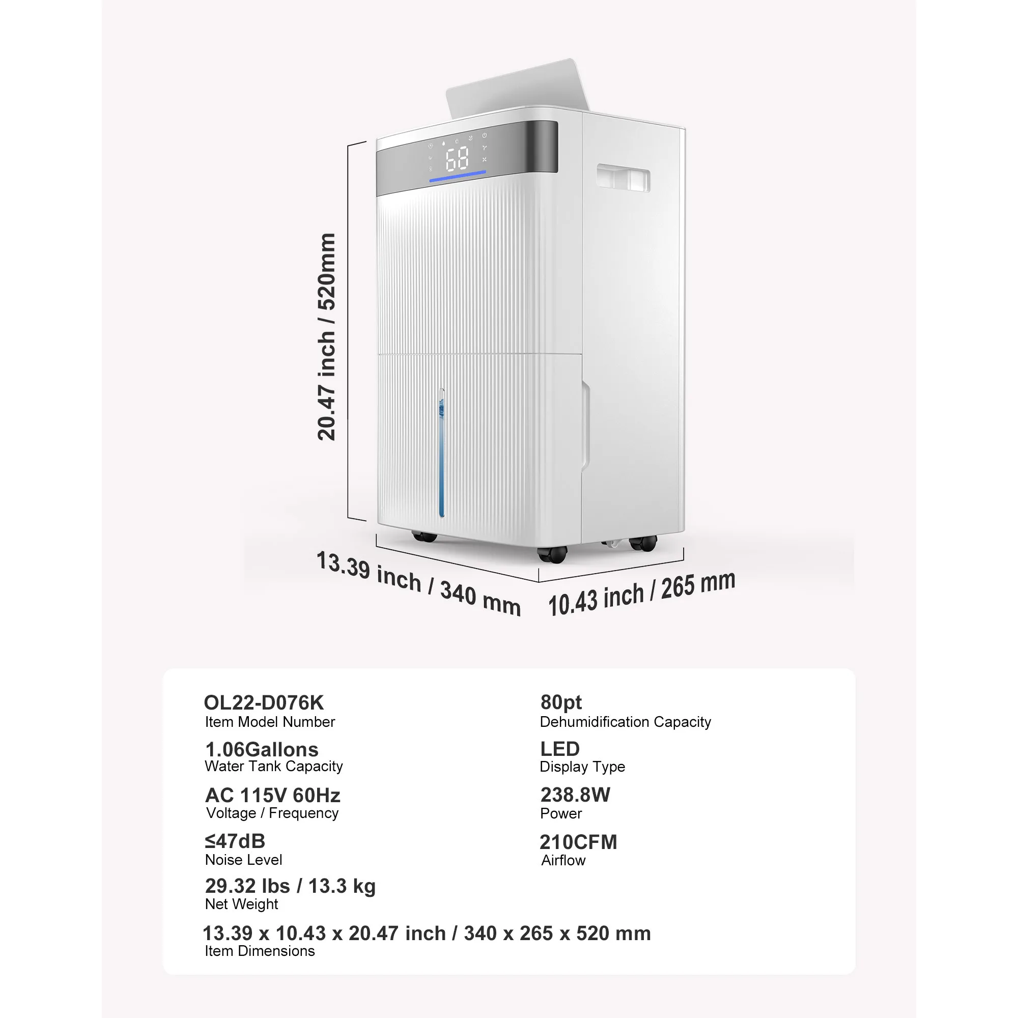 52Pints Dehumidifier - Image 3