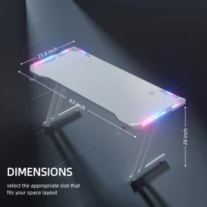 Gaming Desk with LED Lights - Thumbnail Image 9