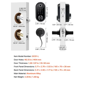 Electronic Biometric Deadbolt - Thumbnail Image 2