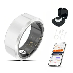 White Ceramic Smart Ring - Thumbnail Image 2