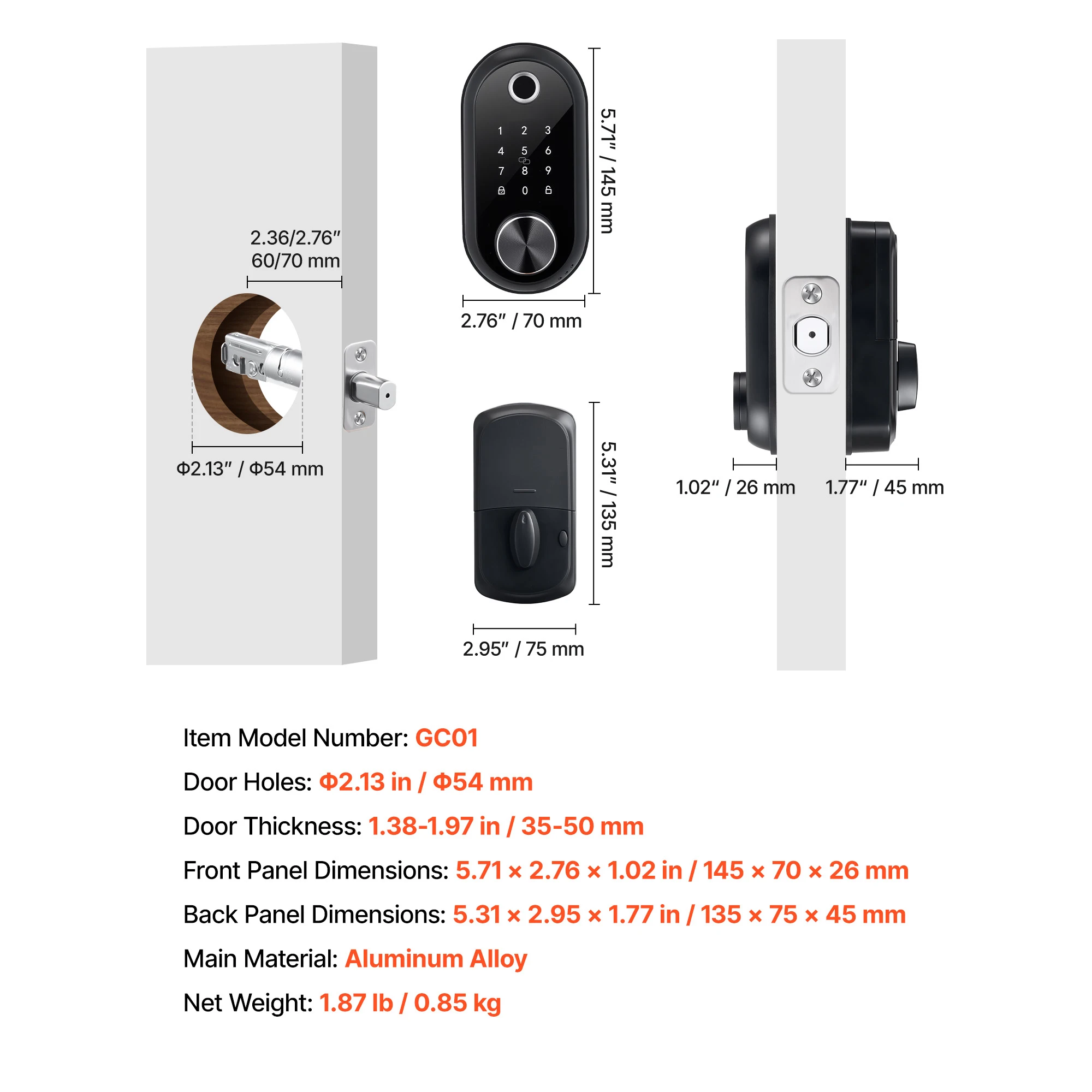 Electronic Biometric Deadbolt - Image 4